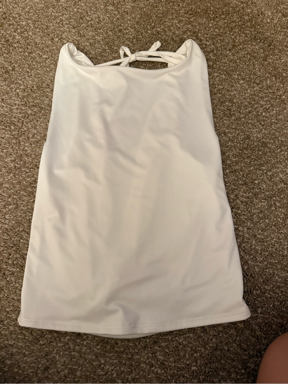 gaze White Halter Tie open back